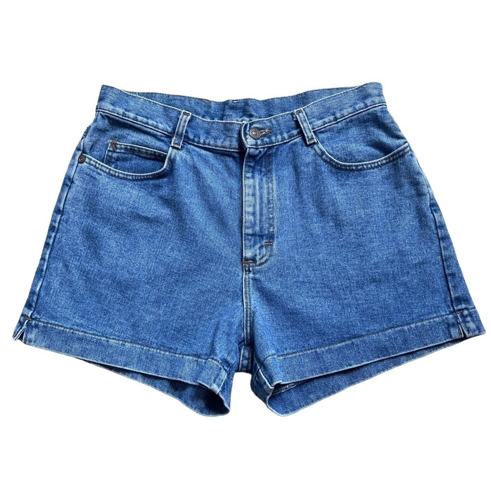 Vintage Lee Women’s High Waist Mom Shorts Size 13 Blue Denim Cotton Classic